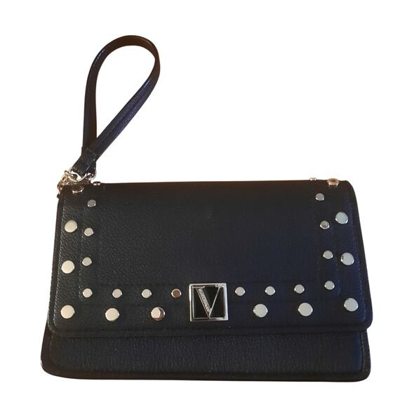 Victoria's Secret The Victoria's Black Medium Shoulder Bag Gold & Studded Cutch - Picture 6 of 10